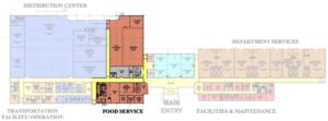 PBK Presentation Floor Plan Detail of Allen ISD New Service Center Distribution Building 