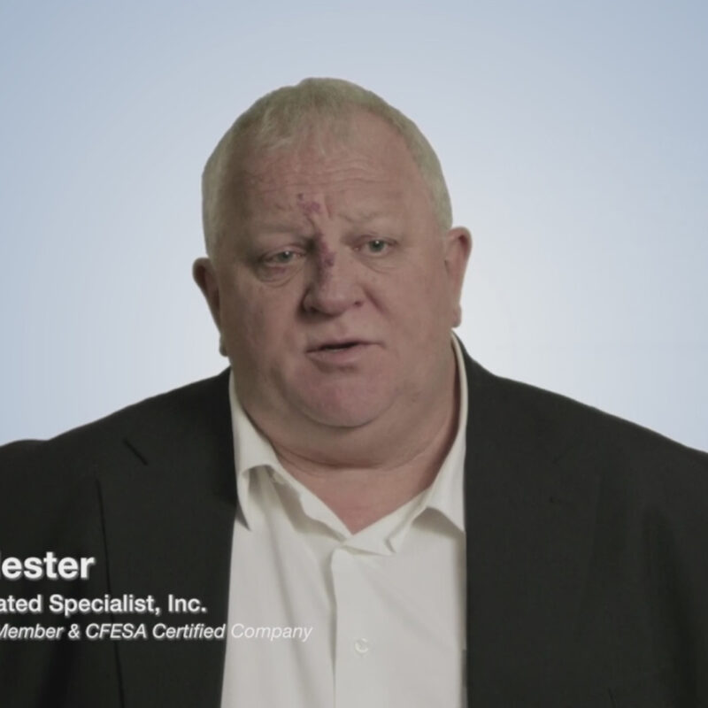 Scott Hester talking about the cfesa certified technicians "Wear the Patch" Initiative.
