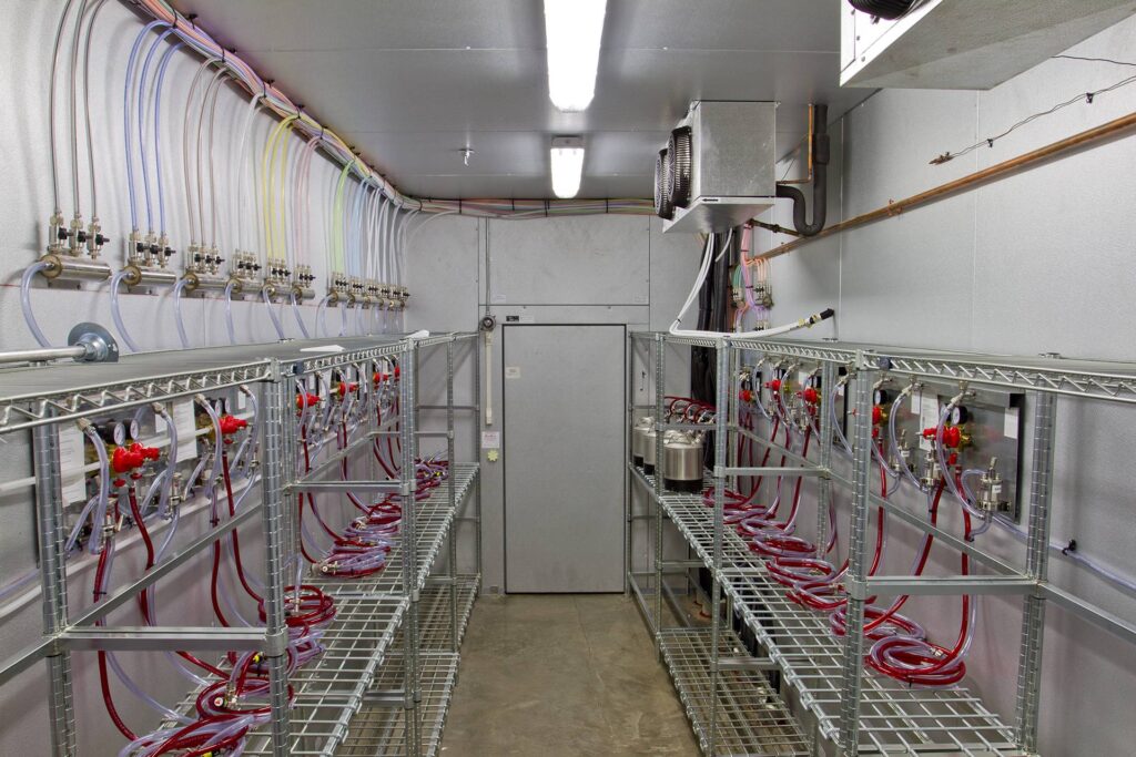 RSI's clean and well organized installation of the Micro-Matic Long Draw Beer System