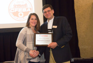 Katie Green Receiving an Award for being a CFESA Certified Company
