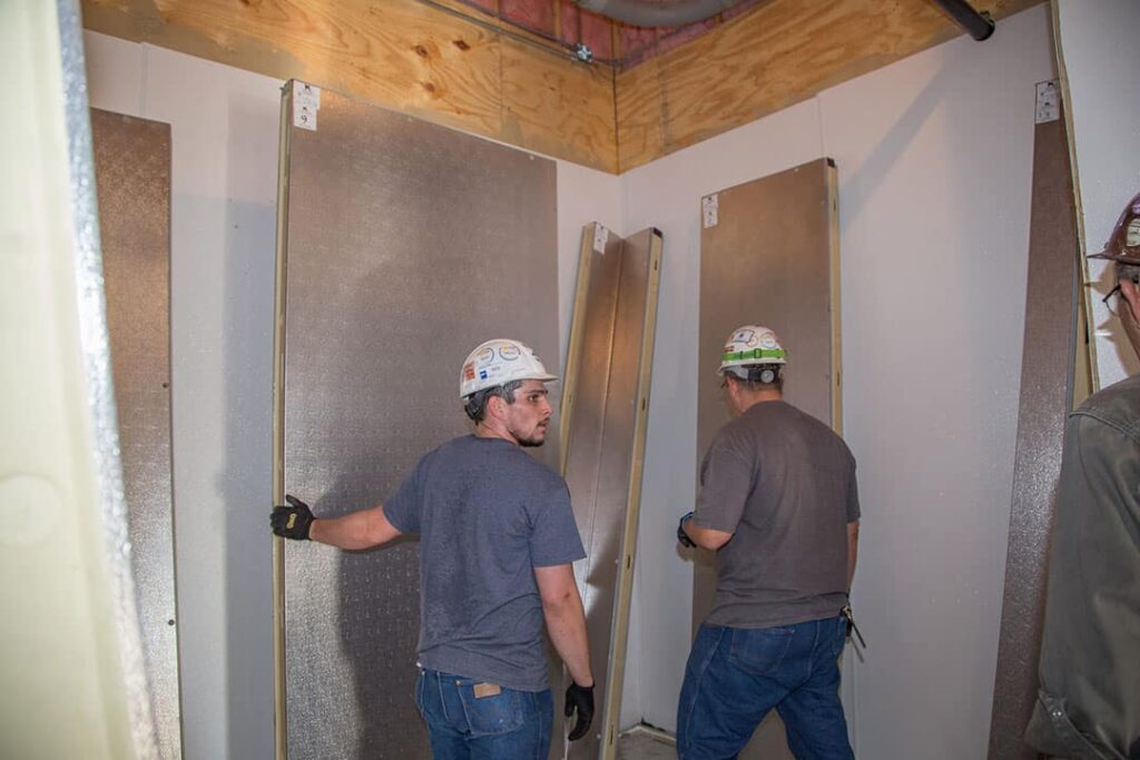 Chic-Fil-A Walk-In Staging the walls
